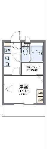 レオパレスグランドゥールII(1K/1階)の間取り写真