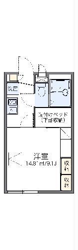 レオパレス宮代庭苑II(1K/2階)の間取り写真