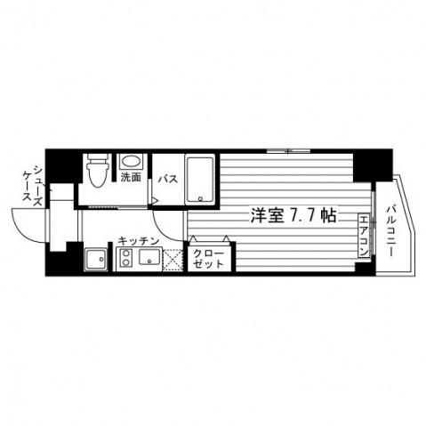ARTIS仙台花京院(1K/4階)の間取り写真