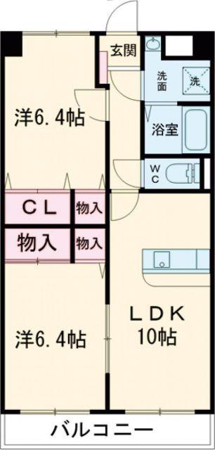 ルミエール名張駅前(2LDK/3階)の間取り写真