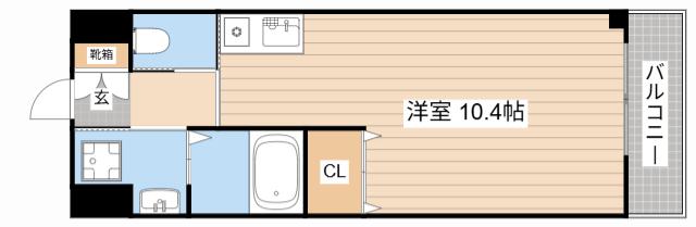 VIVACE大手門(ワンルーム/2階)の間取り写真