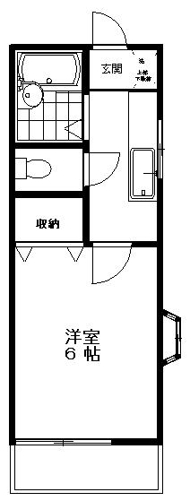 パレ和光(1K/2階)の間取り写真