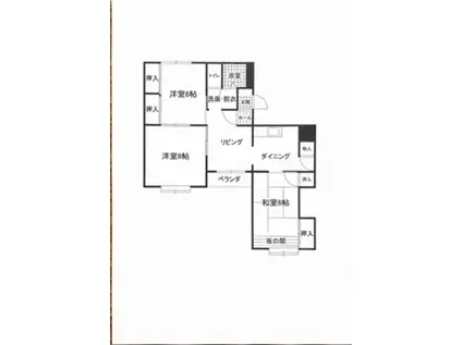 E‐LUXMIYAKO(3LDK/1階)の間取り写真