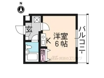 ロイヤルヒルズ鷹ヶ峯(ワンルーム/4階)の間取り写真