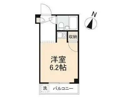 フジマンション(ワンルーム/3階)の間取り写真