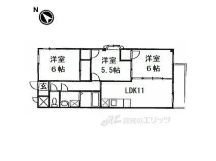 メゾンジオーヌ(3LDK/2階)の間取り写真