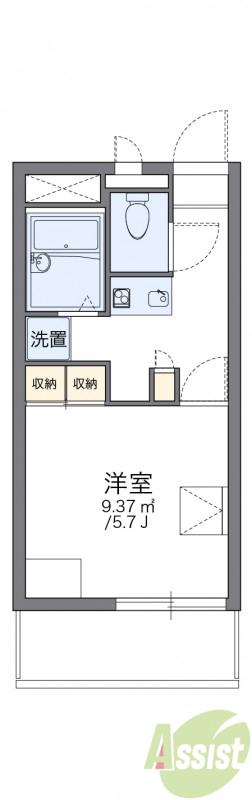 レオパレス原田(1K/3階)の間取り写真