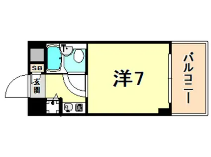 トーカンキャステール六甲道(1K/2階)の間取り写真