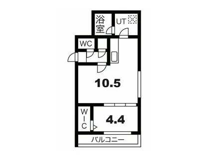 ALPHA新札幌(1LDK/2階)の間取り写真