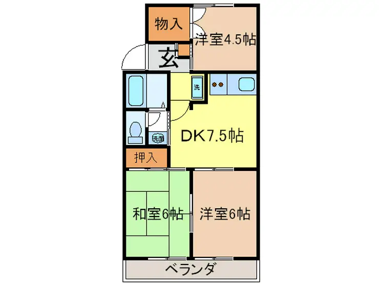 オリンピア東台 1階階 間取り