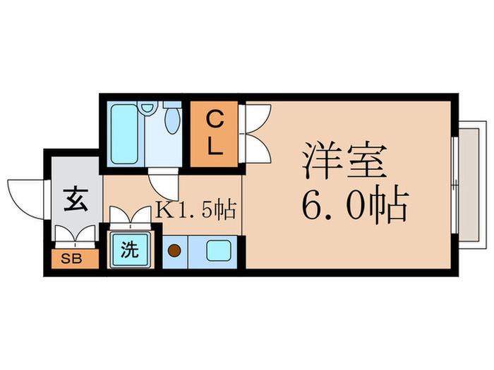 岡本マンション(1K/3階)の間取り写真