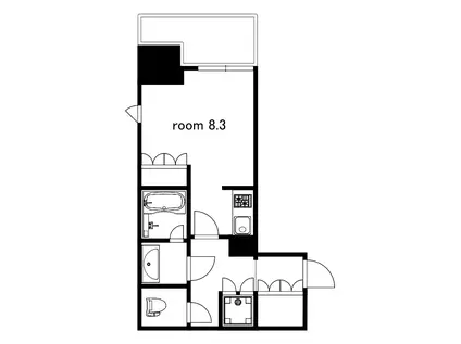 CRONUS MARE(1K/3階)の間取り写真