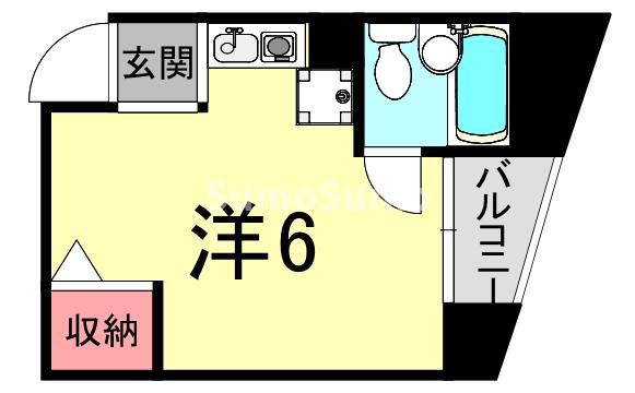 アネックス御影(ワンルーム/2階)の間取り写真