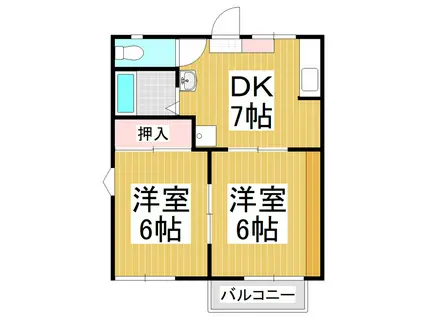 サンバリエ21(2DK/1階)の間取り写真