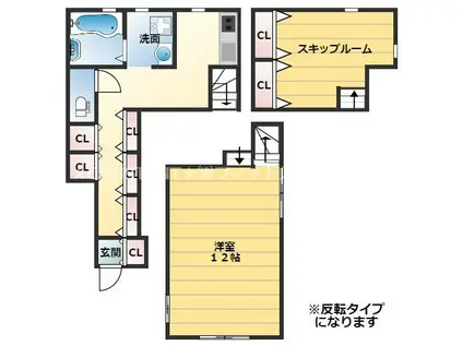 ココカラハウス石井(1SK/1階)の間取り写真