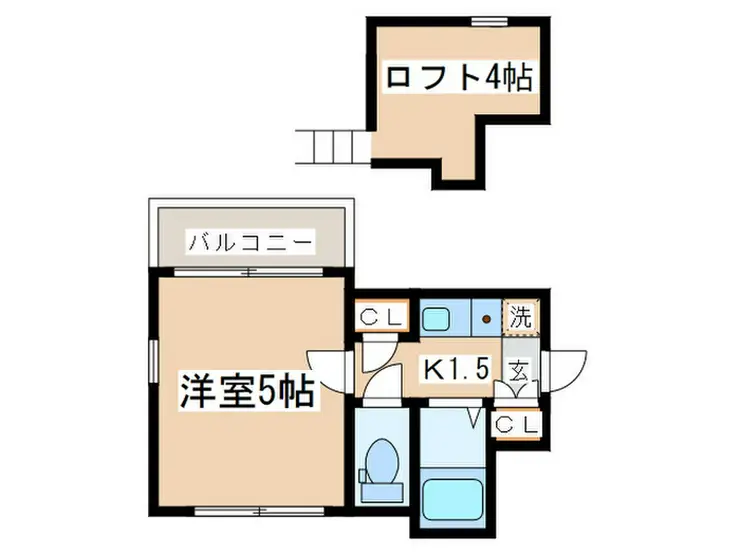 グリーンコート中野島 2階階 間取り
