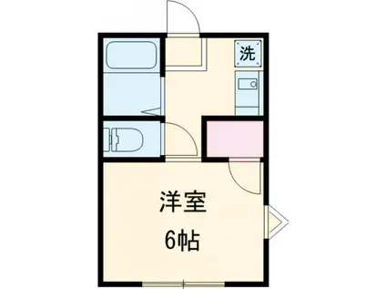 パークサイド(1K/1階)の間取り写真