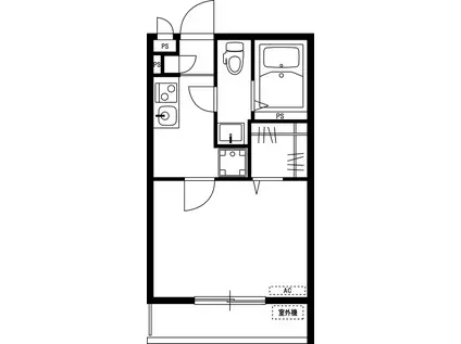 リブリ・COMODO(1K/2階)の間取り写真