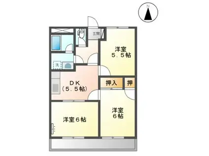 メゾンエスポワール(3K/1階)の間取り写真