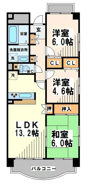 クレール仙川 2階階 間取り