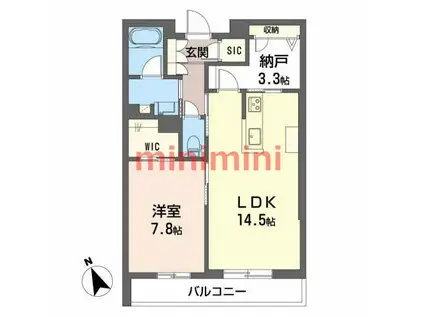 SHA MAISON GRANDE(1SLDK/3階)の間取り写真