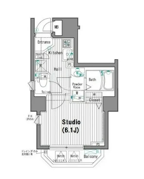 ガーラ芝御成門 6階階 間取り