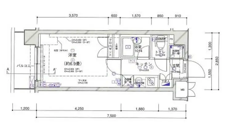 パレステュディオ大塚 5階階 間取り