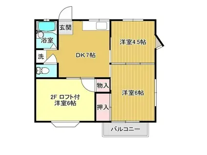 リバティハウス(3DK/2階)の間取り写真