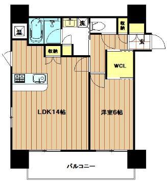 CASA FELICE(1LDK/9階)の間取り写真