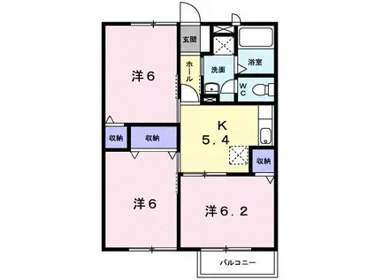サンライズA(3DK/1階)の間取り写真