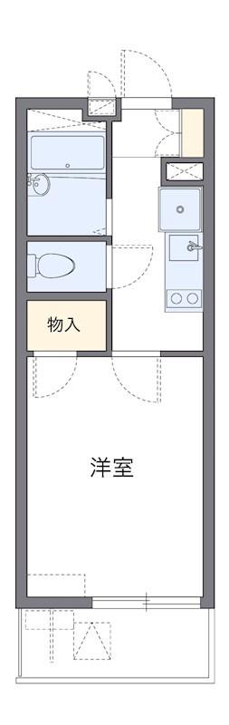 ラッキー(1K/4階)の間取り写真