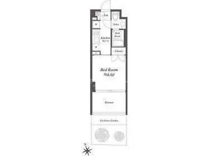 サムティレジデンス浦安(1K/1階)の間取り写真