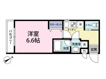 VIALE赤迫(1K/4階)の間取り写真