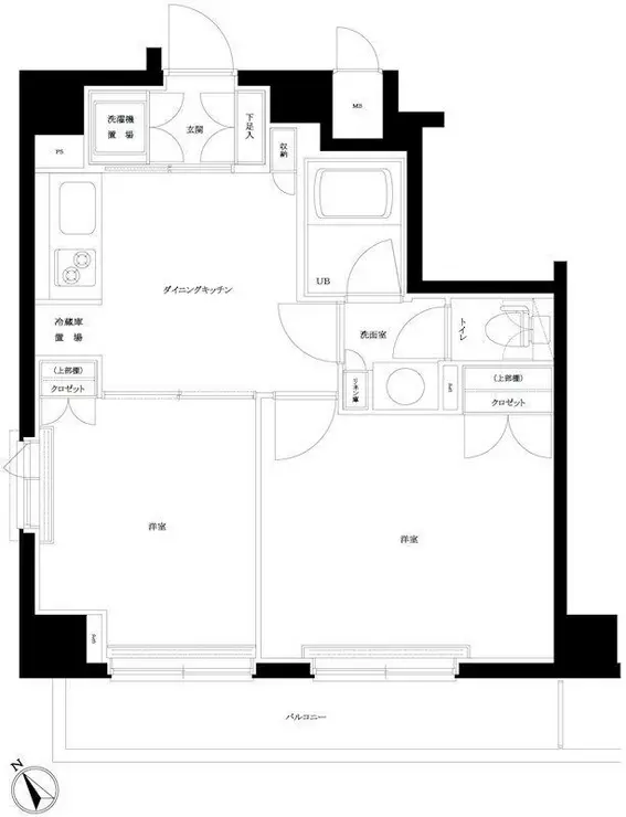ルーブル都立家政伍番館 2階階 間取り