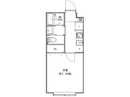 LANDS梅島(1K/2階)の間取り写真