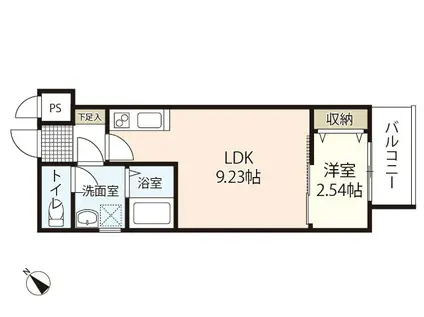 シンビ高須駅前I(1LDK/3階)の間取り写真