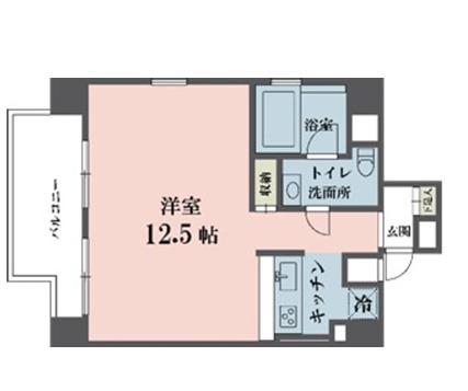 アムス四谷三丁目(1K/5階)の間取り写真