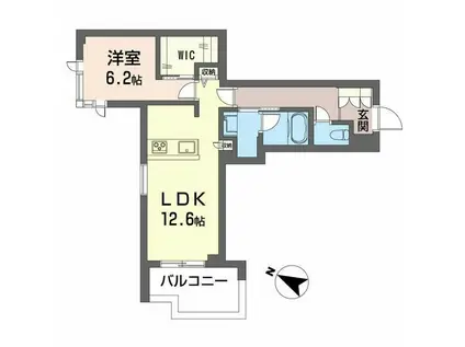 ロスマリーノ 東川口(1LDK/3階)の間取り写真
