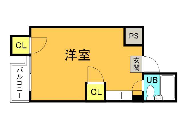 大和ビル(ワンルーム/3階)の間取り写真
