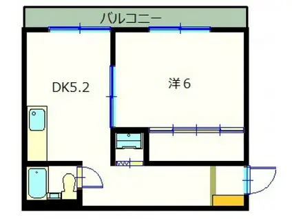 グローリー曙(1DK/1階)の間取り写真