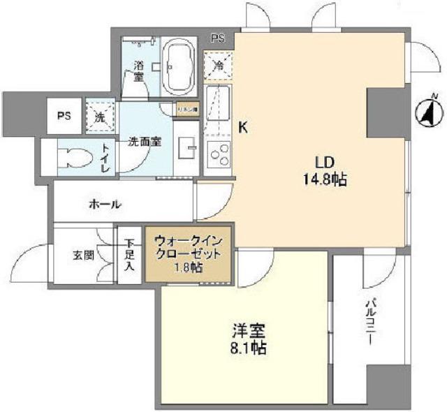 LASANTE麹町(1LDK/10階)の間取り写真