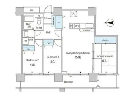 セルリアンホームズ勝どき(3LDK/23階)の間取り写真
