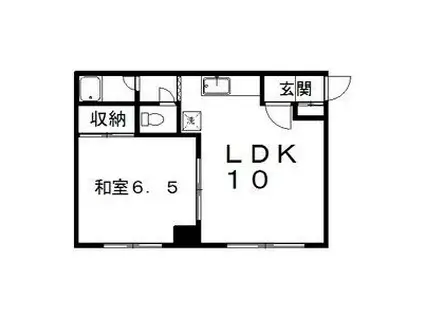 コーポ伯田(1LDK/1階)の間取り写真