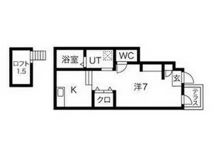 あんしん池田上町08-4006(ワンルーム/1階)の間取り写真