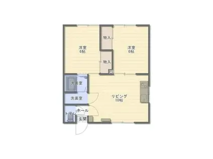 EST23(2LDK/2階)の間取り写真