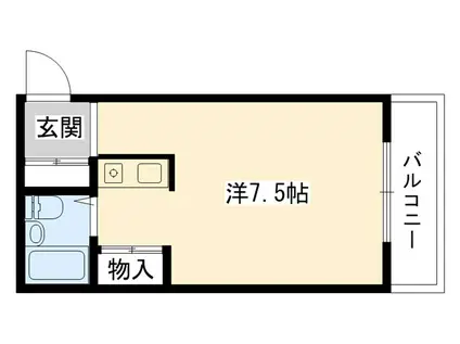 レッドサン・イケヤIII(ワンルーム/3階)の間取り写真