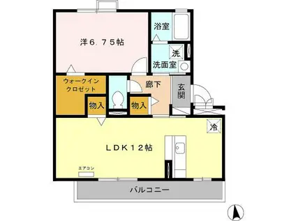 ホープM I・II(1LDK/3階)の間取り写真