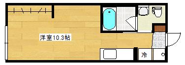 エストレビータ草津II(ワンルーム/1階)の間取り写真
