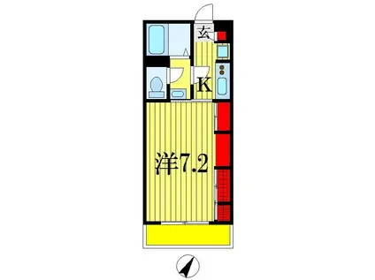 リブリ・ホープフル(1K/2階)の間取り写真