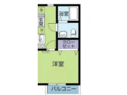 WED COURT Y(1K/2階)の間取り写真